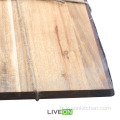 Planche à découper en bois massif avec écorce naturelle